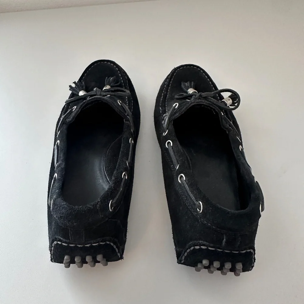 Cole Haan Black Suede Driving Loafers | Size 6